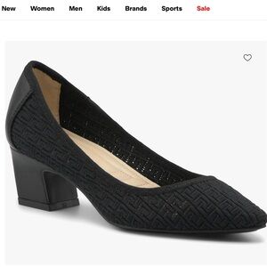 Adrienne Vittadini Faro Shoes Pumps Black Knit 6.5